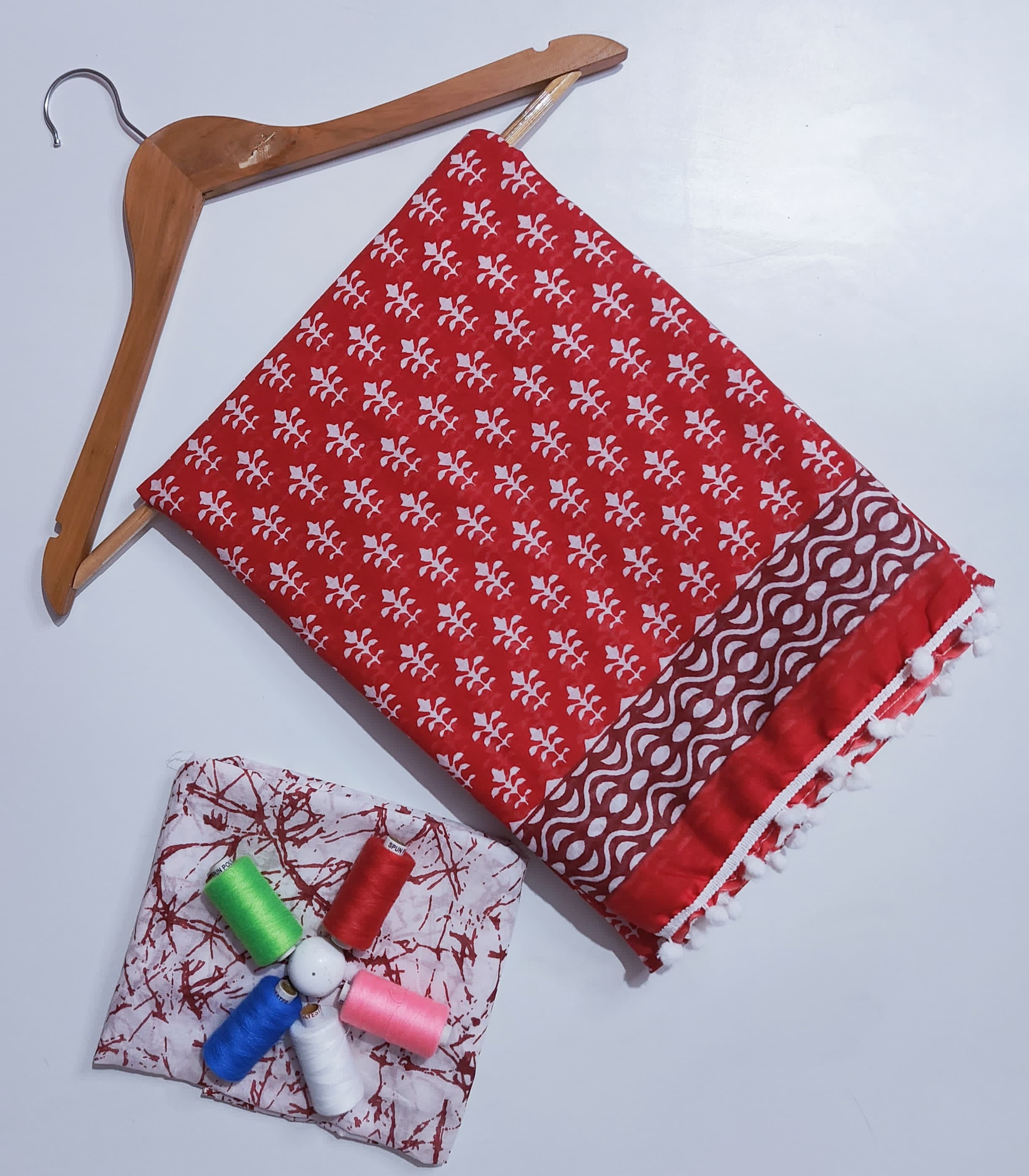Hand block print Saree with blouse